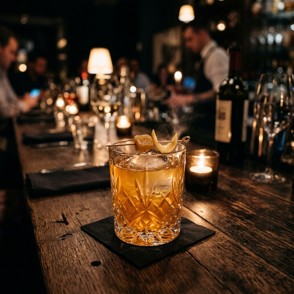 Premium crafted drinks and cocktails at the bar